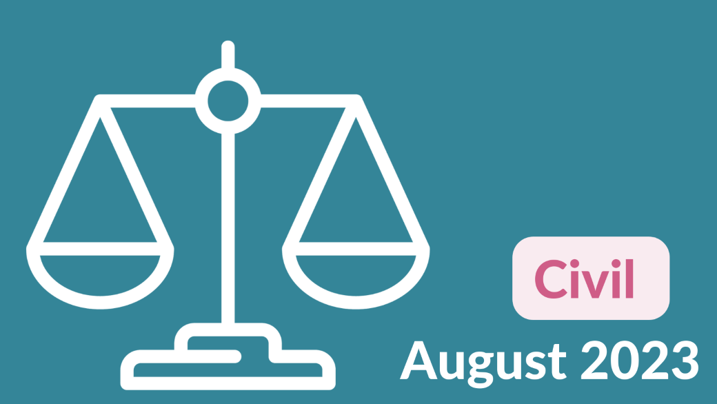 Civil Costs Case Law Update August 2023