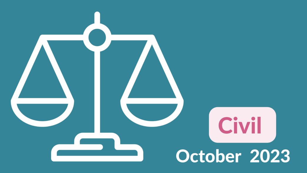 Civil Costs Case Law Update – October 2023