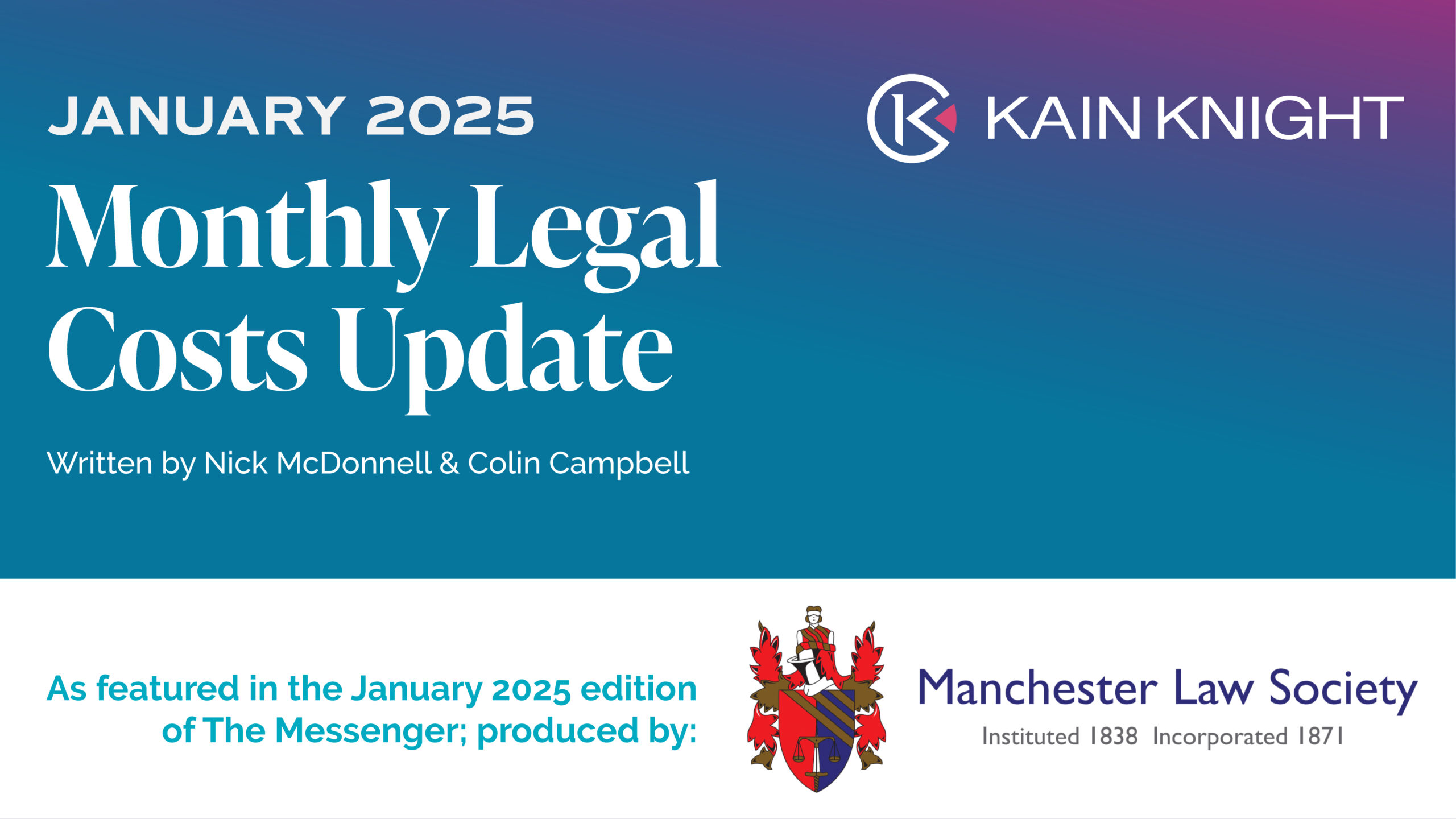 Monthly Legal Costs Update – January 2025