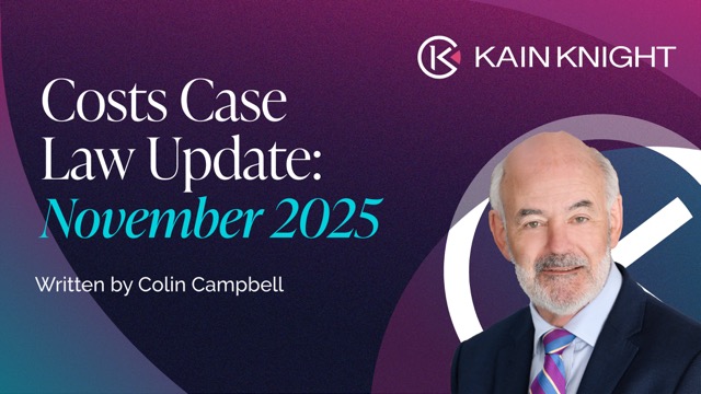 Costs Case Law Update – November 2025