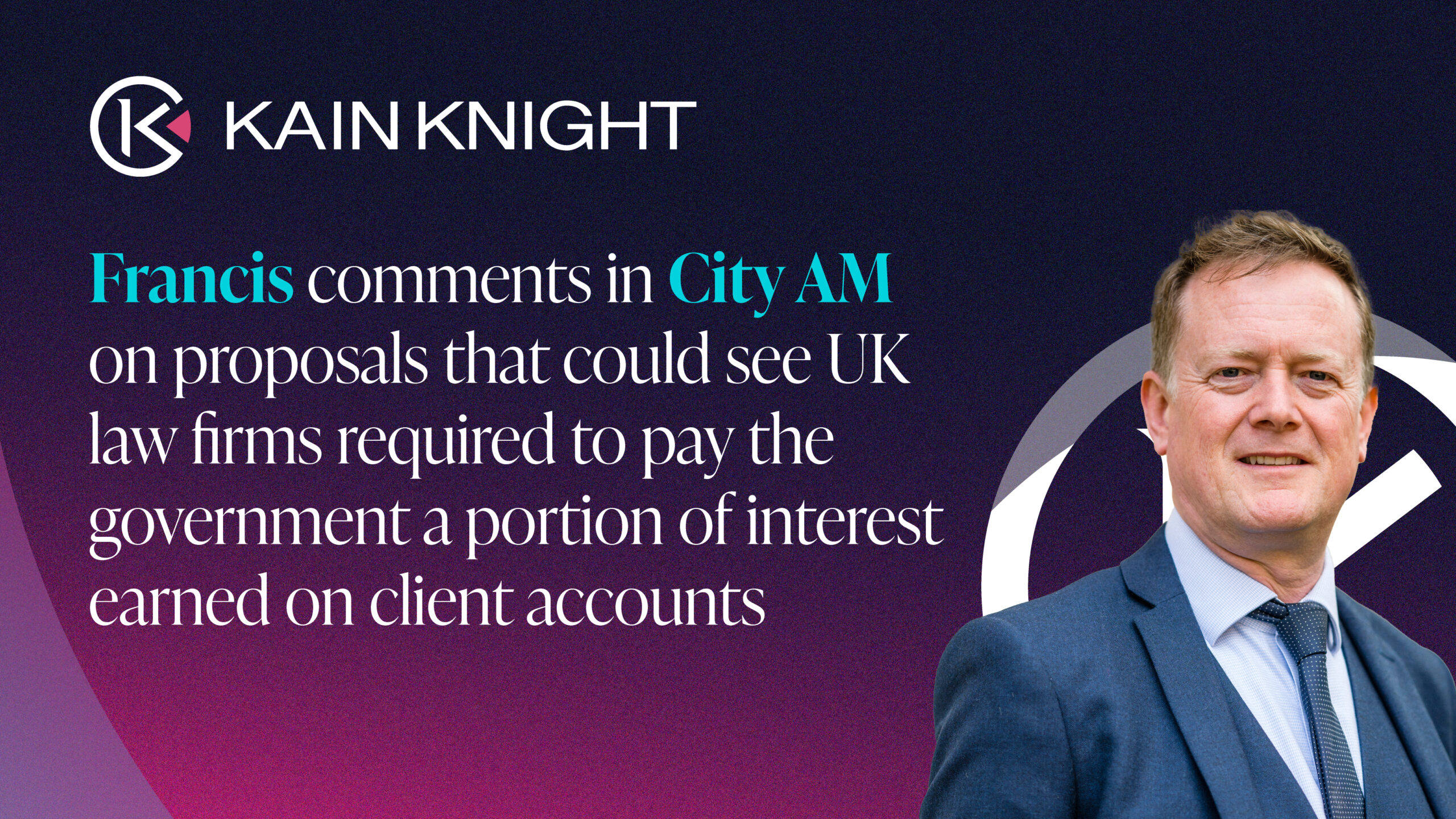 Francis Kendall comments in City AM on proposals affecting legal client accounts