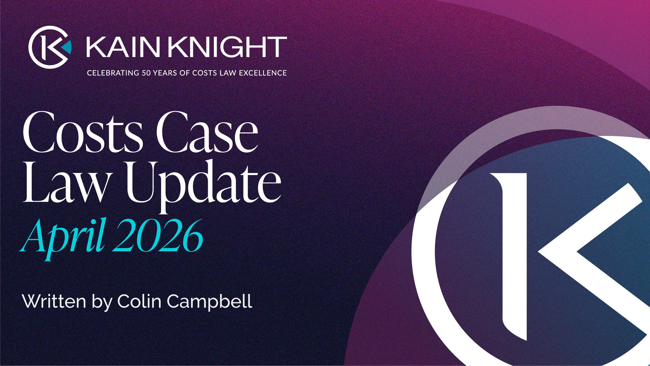 Costs Case Law Update – April 2026