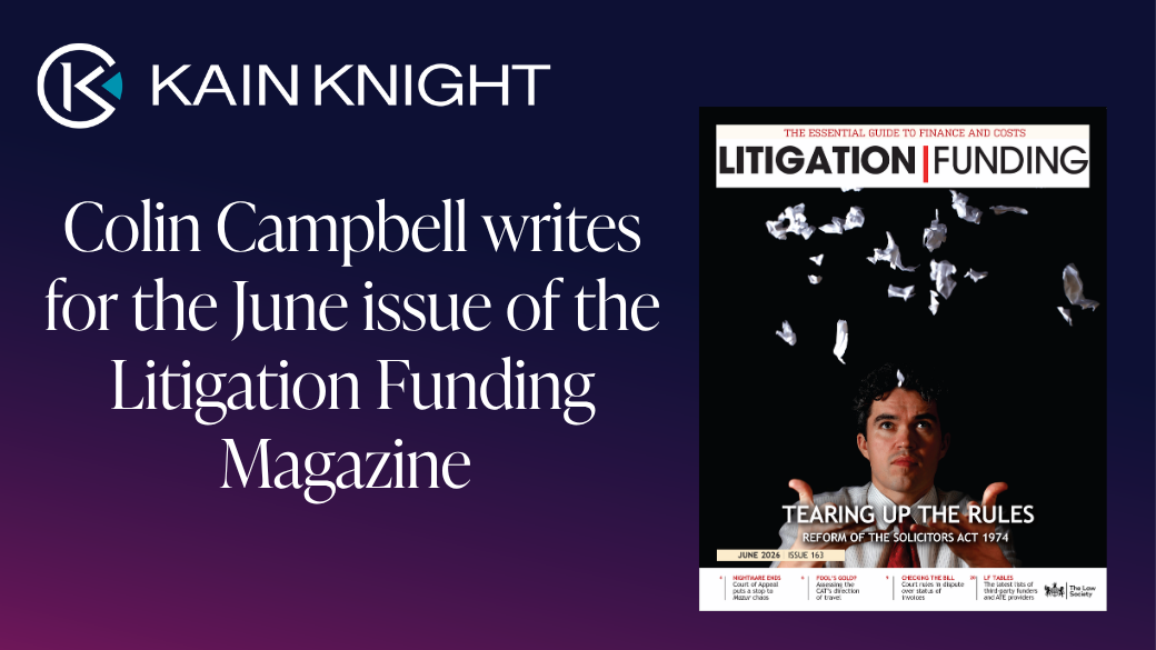 Colin Campbell writes for Litigation Funding