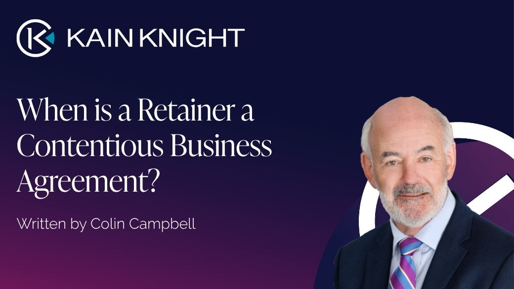 When is a Retainer a Contentious Business Agreement?