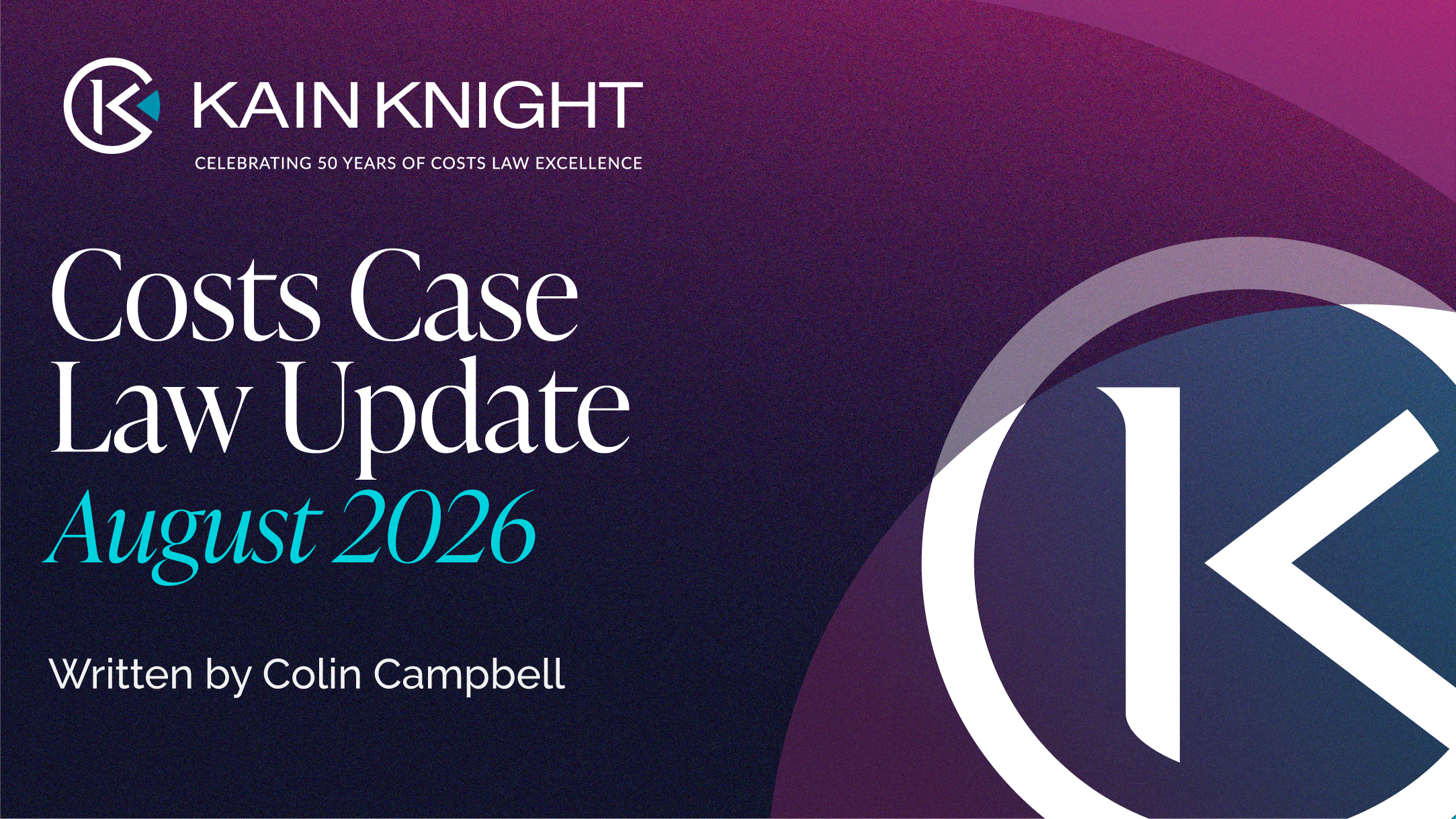 Costs Case Law Update – August 2026