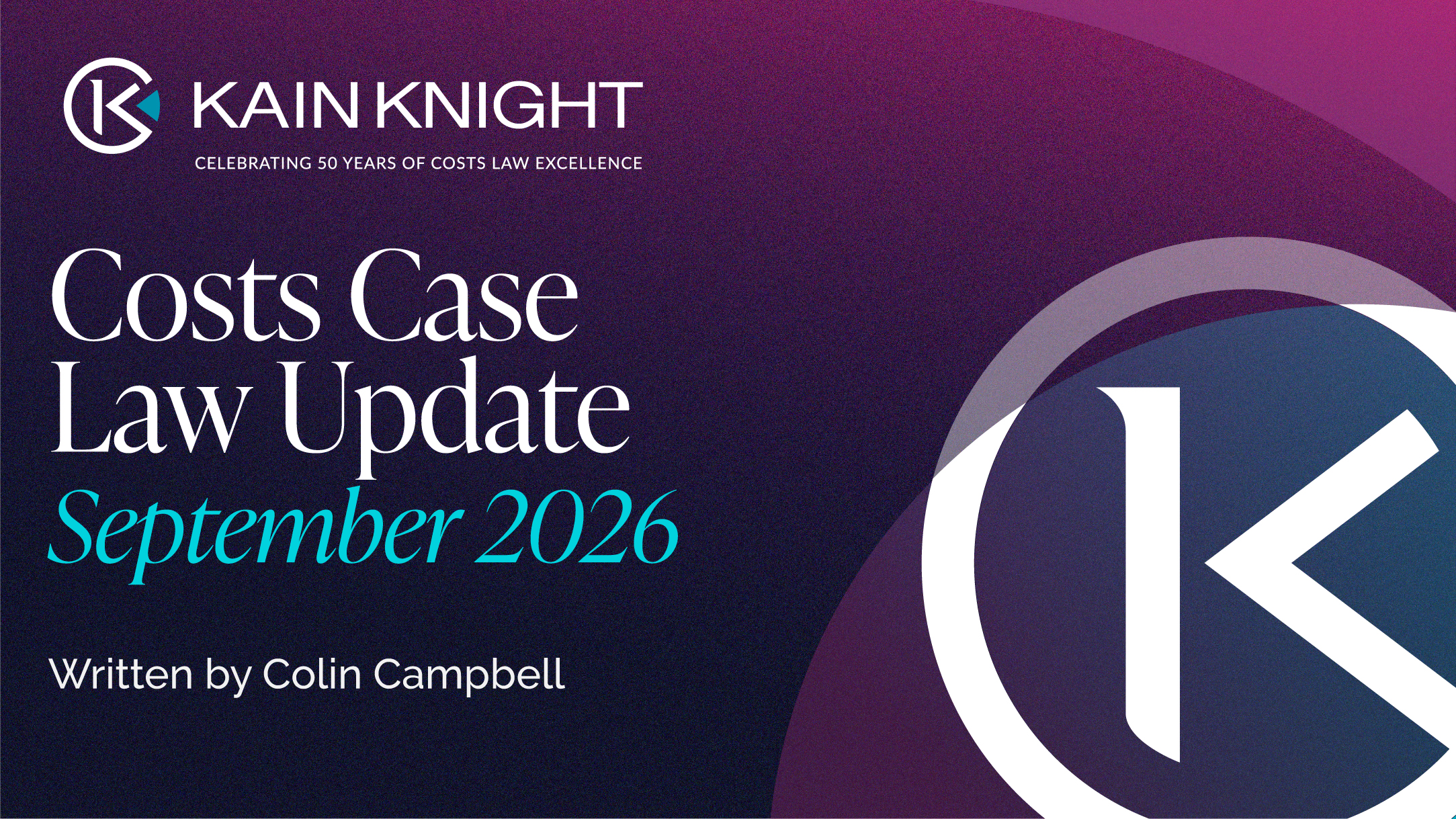 Costs Case Law Update – September 2026